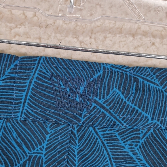 Mack Weldon Swim Trunks Hybrid Shorts Mens 31/32 Blue Wave Surf Stretch (33x8) - Picture 12 of 14